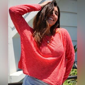 STITCHDROP light sweater in coral